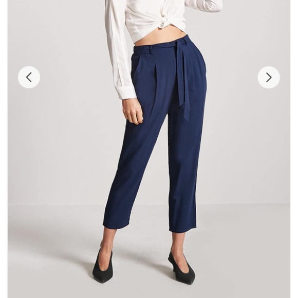 Forever 21 Pants - F21 high rise Navy slacks